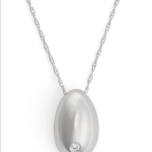 Sophie buhai necklace. Tiny egg pendant w/ diamond